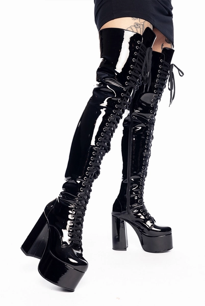 Bota Over the Knee Vinil Blade