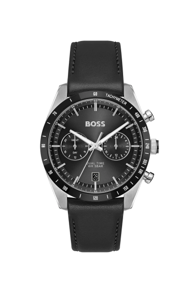 BOSS Watch with Leather Strap and Metal Case