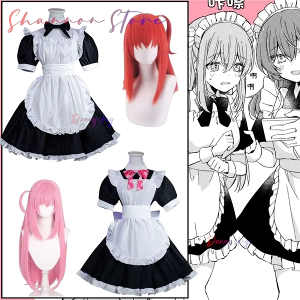 Anime Bocchi The Rock! Dienstmädchen-Cosplay Anders Na Naposi Para – Hitori Gotou/Kita Ikuyo Hochpräzise Outfits für Comic Con Halloween Cos - AliExpress 
