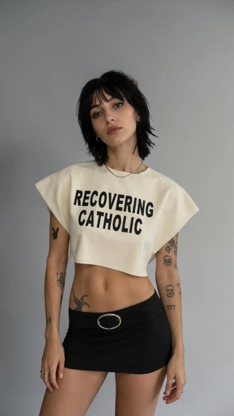 Recovering Catholic Latex Tee