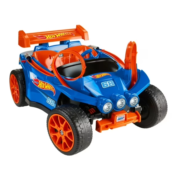 Power Wheels Hot Wheels Racer Battery-Powered Ride-on, 12 V, Max Speed: 5 mph, Ages 3+ Years