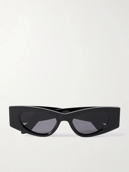 Cat-eye acetate sunglasses - black - One Size