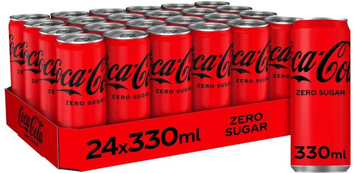 Coca-Cola Zero – 24 x 330ml blikjes – Sleekcan Tray