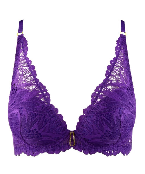 Flowermania push-up bra Posion purple