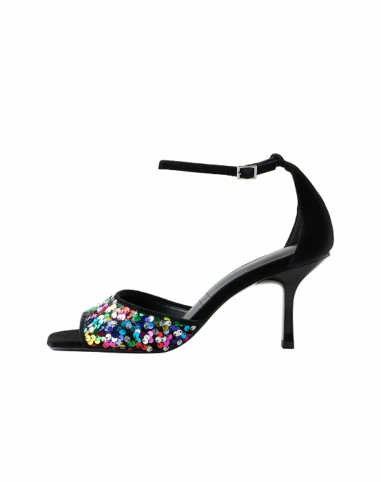 Sandales à talons haut multicolor