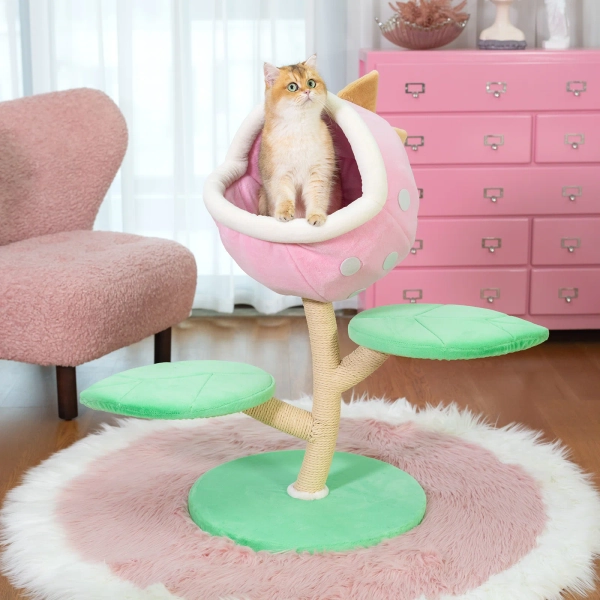 Happy & Polly 31.5'' Monster World Cat Tree with Cat Scratching Posts, Large Cat Tower with Platforms, Warm and Cute Cat Condo For Indoors & Reviews - Wayfair Canada