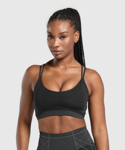 Apex Sports Bra (Black/Grey)
