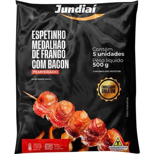Espeto Medalhão de Frango Jundiaí Congelado Temperado