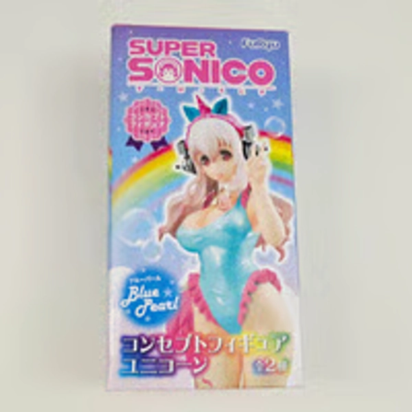 Super Sonico Unicorn Figure Blue Pearl Version FuRyu Anime Manga Pochaco NEW
