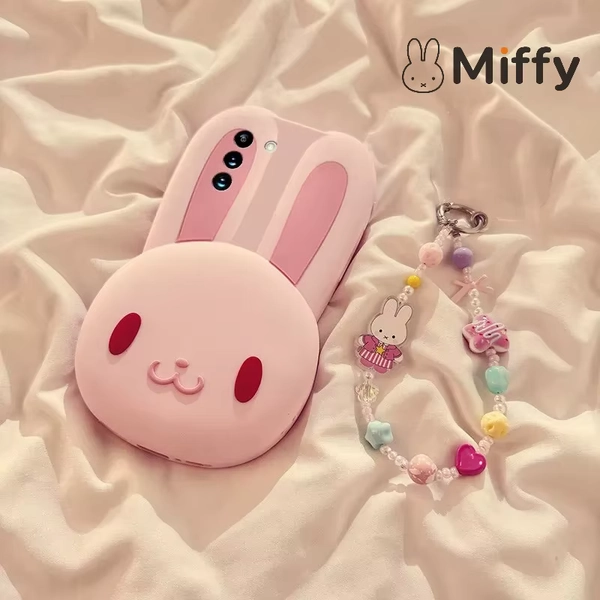 Capa de Celular Feminina Kawaii Miffy Coelhinha Rosa com Cordão para Samsung Galaxy S26Ultra S25Edge S24Plus S23Plus S22 S20FE A72 Note10 - AliExpress 26