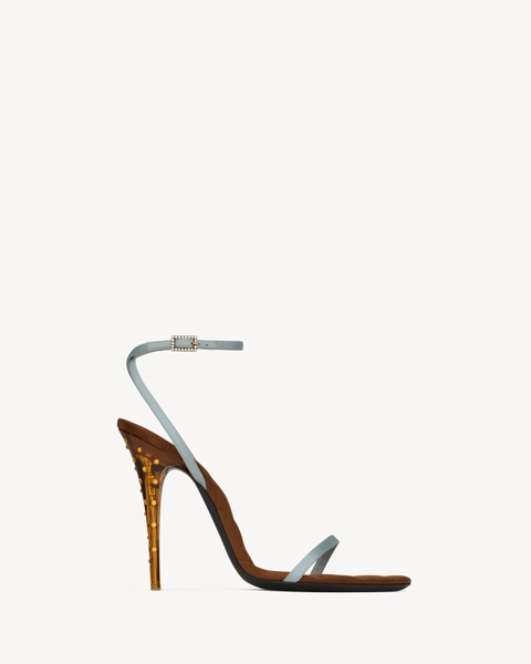 IVRESSE sandals in satin crepe and crystals