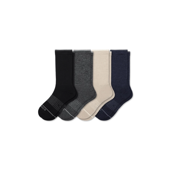 Men's Merino Wool Blend Calf Sock 4-Pack