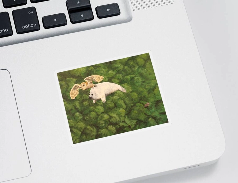Flying Seal Pup Sticker