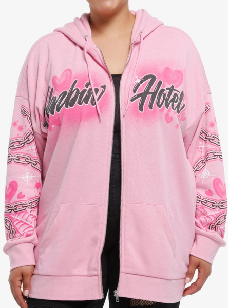 Hazbin Hotel Angel Dust Graffiti Oversized Hoodie Plus Size