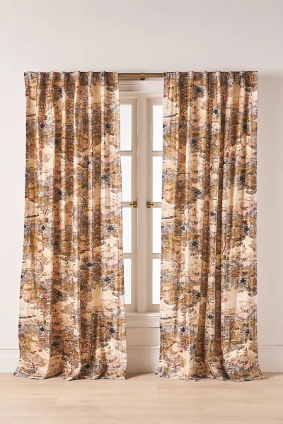 Francois Printed Velvet Curtain