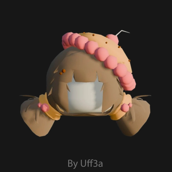 Low poly Cake Hair (6 colors) - UGC for Roblox by Uff3a 🕷️ (@Uff3a)