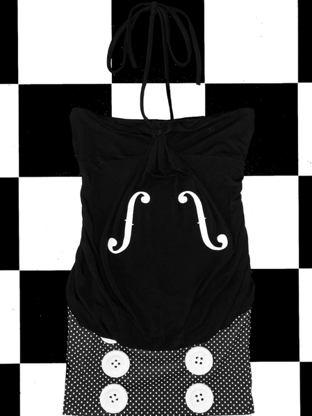 SWEET LORD O'MIGHTY! F HOLES DRESS IN BLACK