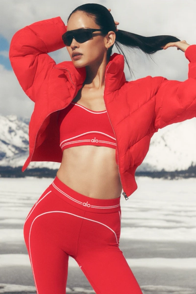 Airbrush Heart Throb Top - Bright Red/White