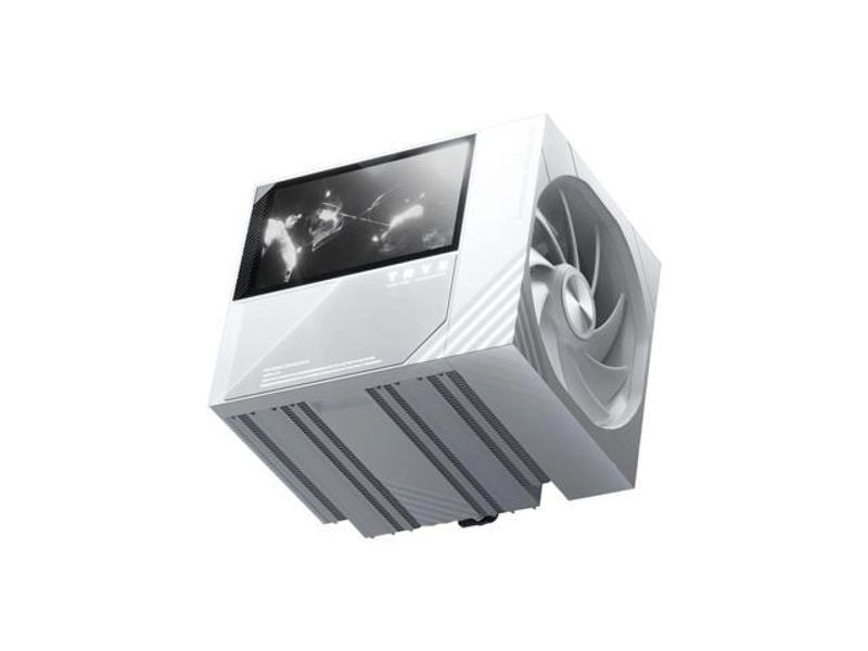 TRYX TURRIS 620 CPU Air Cooler White 5.0" IPS Customizable Screen 280w TDP Reflow Soldering Dual Tower White CPU Cooler with Display Powered by KANALI Rail-Mounted ROTA Intel LGA1851/1700 & AMD AM5 - Newegg.com