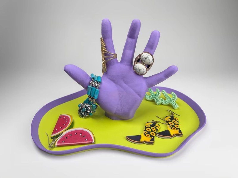 Hand Tray Catchall - Fun Whimsigoth Organizer - Postmodern Funky 3D Printed Original Design - Etsy