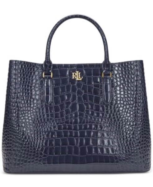 Marcy Large Embossed Satchel Bag