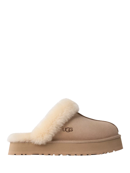UGG Disquette Suede Platform Slippers, Sand