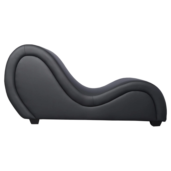 Kama Sutra Tantra Faux Leather Lounge Chair, Black