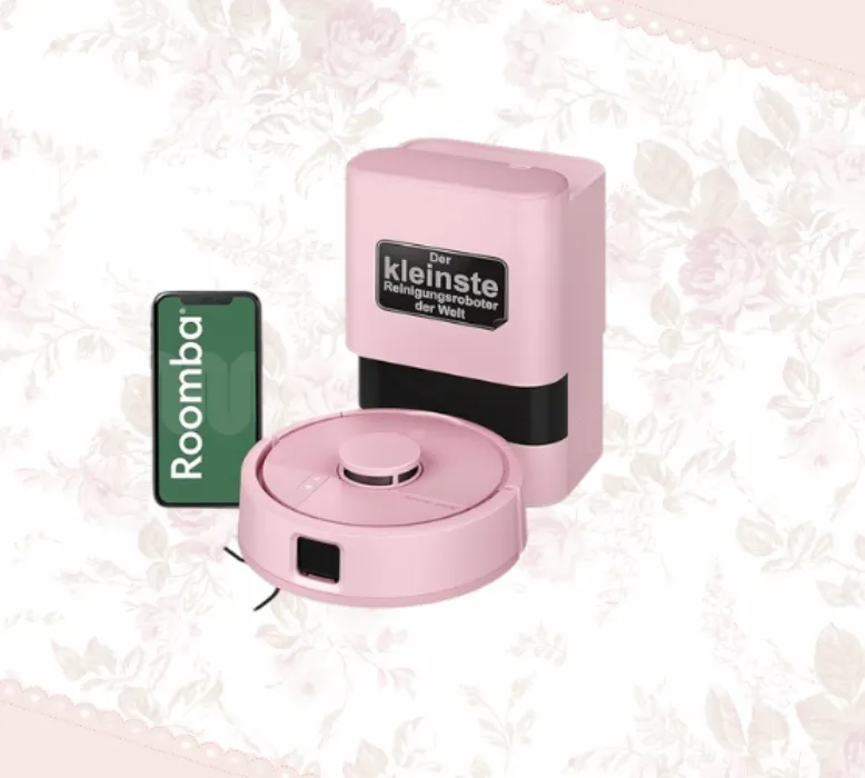 iRobot Roomba® Mini Saug- & Wischroboter + AutoEmpty™ Dock, Rosa - Rosa