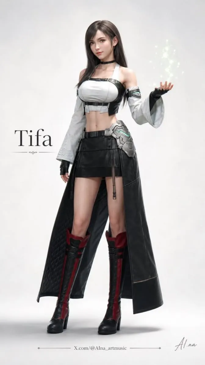 Tifa Schwarzmagierin Cosplay Final Fantasy VII REVELATION