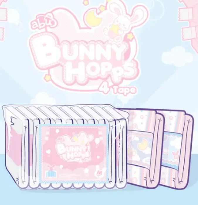 BunnyHopps 4-Tape | Pack - 10 Diapers / Medium / Scented