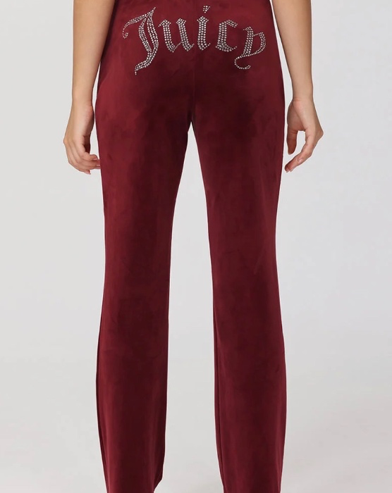 Juicy Couture Womens Og Bling Track Pant - X-Small - Red Dahliah