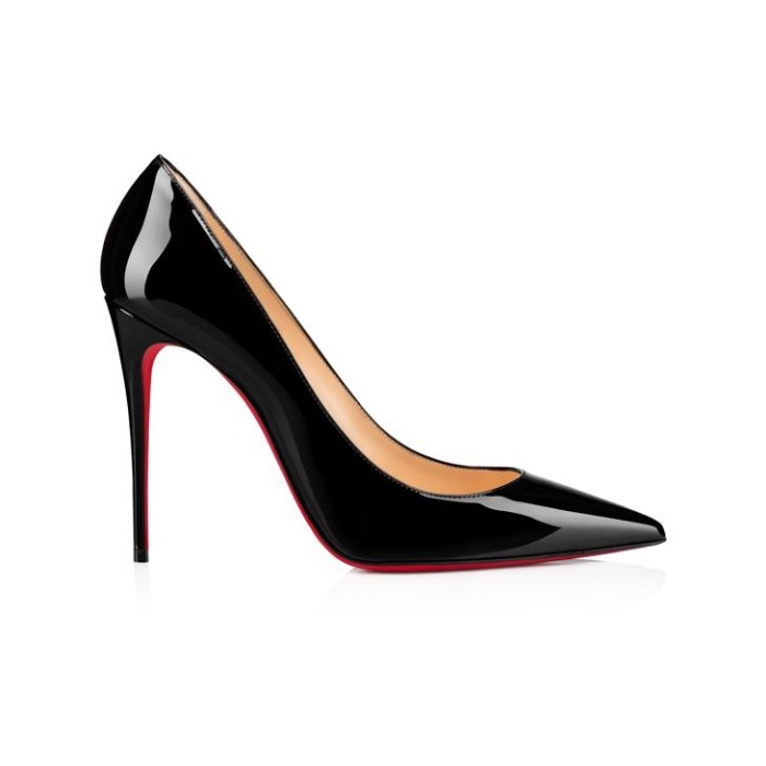 Kate 100 mm Décolleté - Vitello verniciato - Nero - Donna