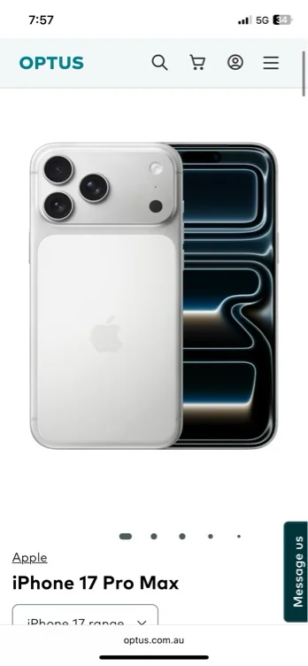 Buy Apple iPhone 17 Pro Max on Plan | Optus