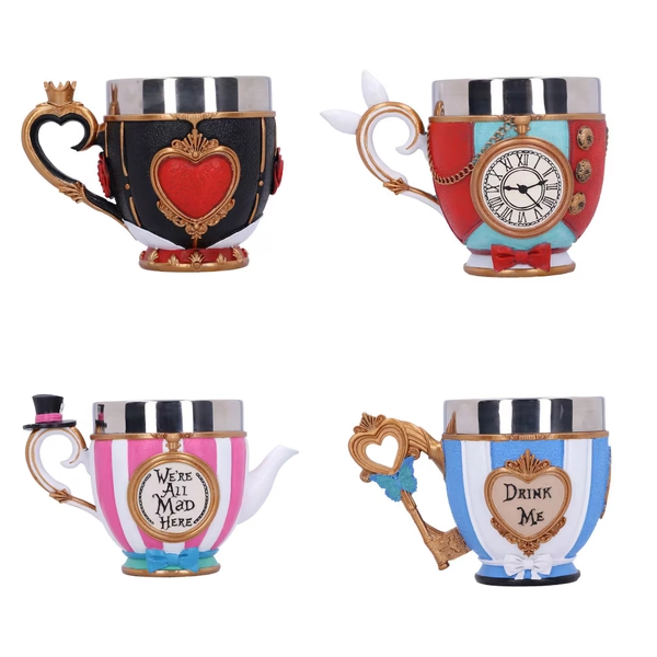 Pinkys up Wonderland Style Teacup Hand Painted With Removeable Stainless Steel Dishwasher Safe Insert - Etsy