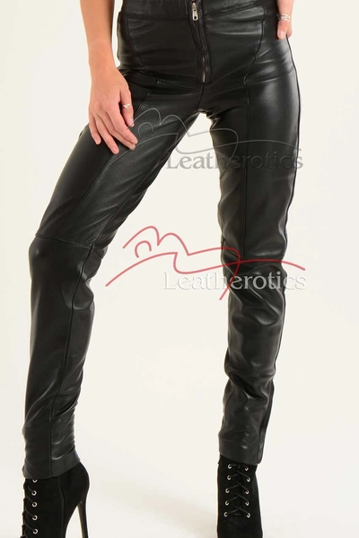 Ladies Fine Leather Skinny Leggings Lg-03
