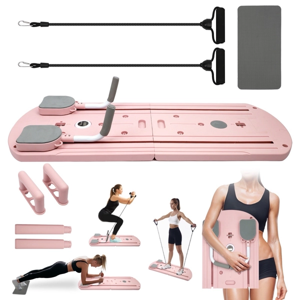 Pilates Board - 2025 Pilates Reformer Set, Multi-Purpose Foldable Pilates Reform