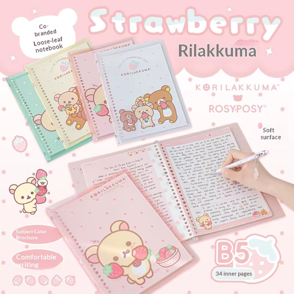 Korilakkuma strawberry B5 notebook