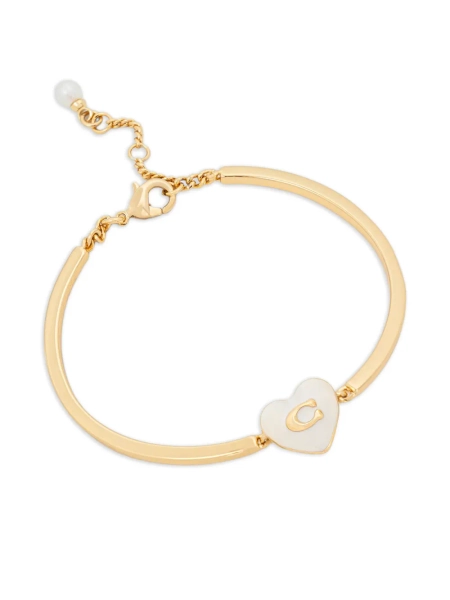 Coach heart-charm bracelet - Gold