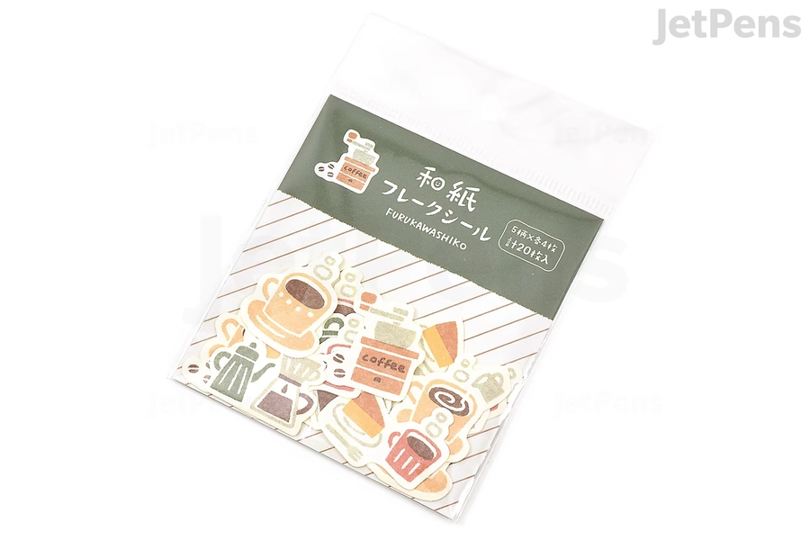 Furukawashiko Flake Stickers - Coffee