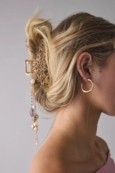 Multi-Star Charm Dangle Claw Clip