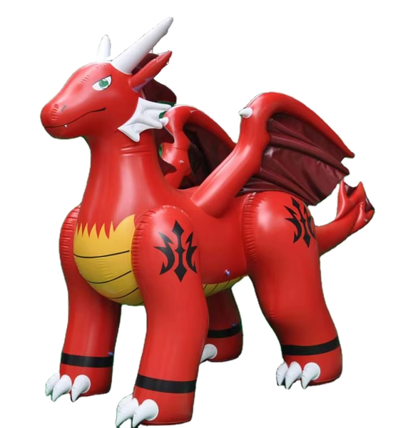 Factory Price High Quality PVC Inflatable Flame Dragon Inflatable Mascot Cartoon