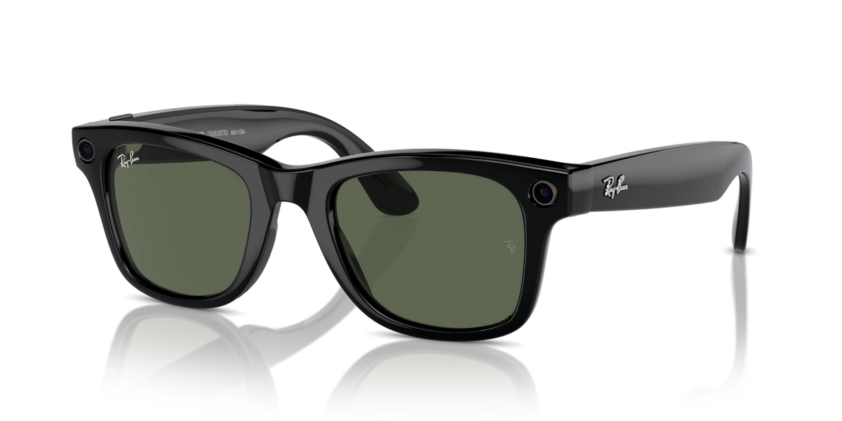 (Gen 1) Ray-Ban Meta Black Frame Green Lenses AI Glasses