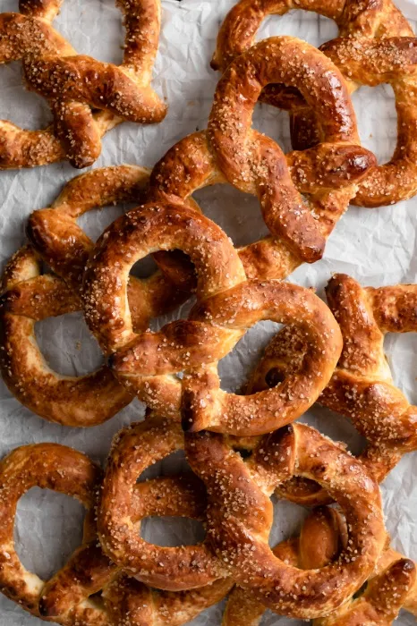 A shit-ton of soft pretzels