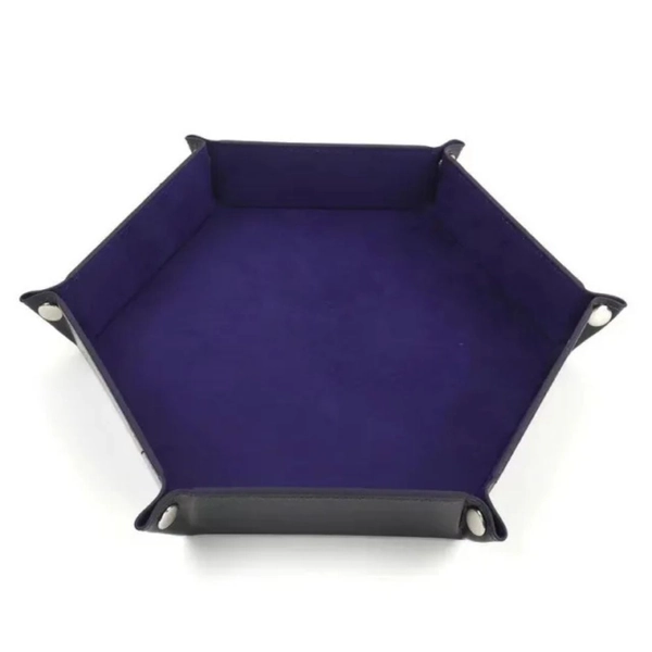 Dice Tray Hexagon - Dark Purple