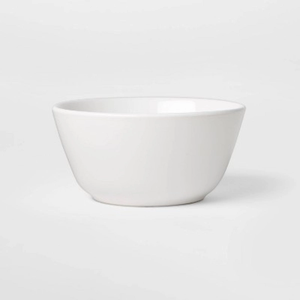 Coupe Cereal Bowl 27oz White - Threshold™: Stoneware, Microwave & Dishwasher Safe, Modern Round Design