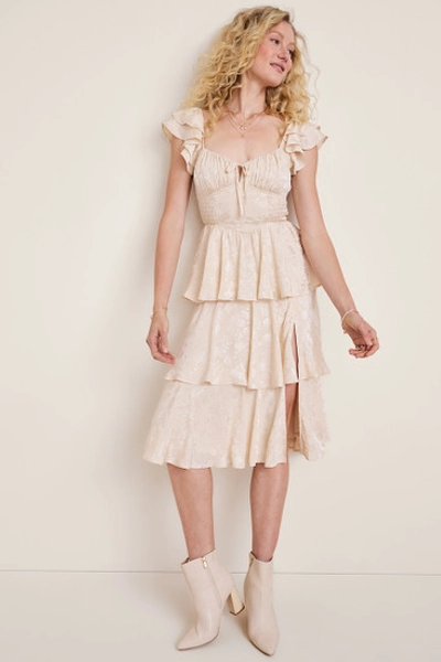 Katy Smocked Tiered Midi Dress