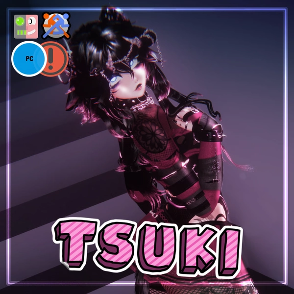 Tsuki ✦ VRChat Avatar PC Only (VRCFT + SPS + PCS + GoGoLoco) by CapriTsuki on Jinxxy