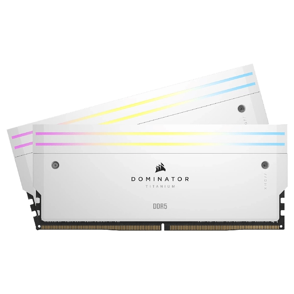 Buy Corsair Dominator Titanium 64GB (2x32GB) 6000MHz CL30 DDR5 White [CMP64GX5M2B6000Z30W] | PC Case Gear Australia