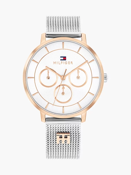 TH Monogram Two-Tone Mesh Strap Watch