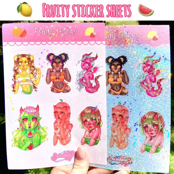 Fruity Babes sticker sheets — Serendipity Artworks